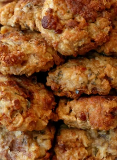 Crispy chicken fried steak bites served on a plate with dipping sauce
