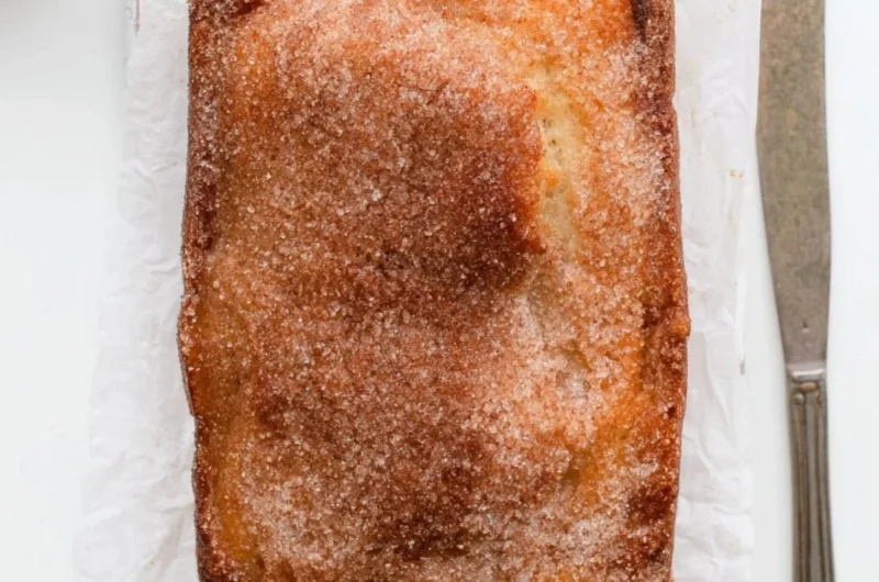 Delicious cinnamon sugar donut bread with a golden crust