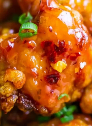 Delicious Cozy Asian Sweet Chili Chicken served on a plate