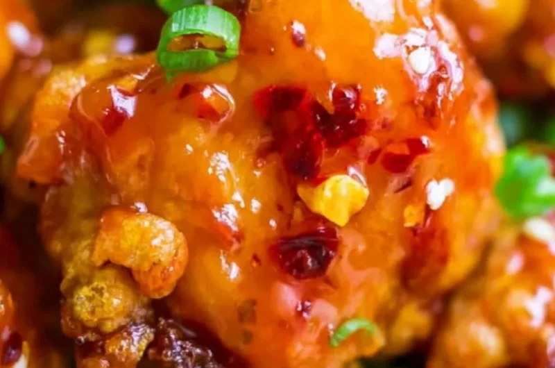Delicious Cozy Asian Sweet Chili Chicken served on a plate