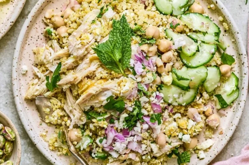 High Protein Jennifer Aniston Salad for meal prep, a healthy protein-packed dish.