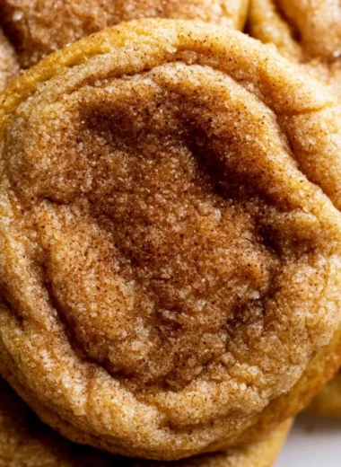 Pumpkin Snickerdoodle Cookies freshly baked for fall cravings