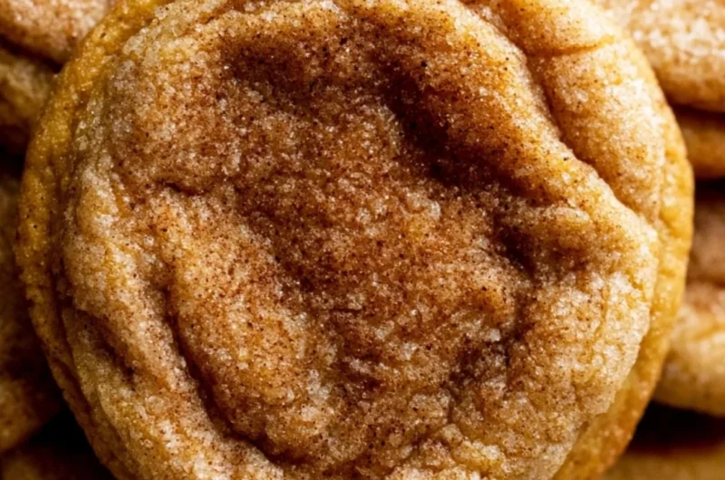Pumpkin Snickerdoodle Cookies freshly baked for fall cravings