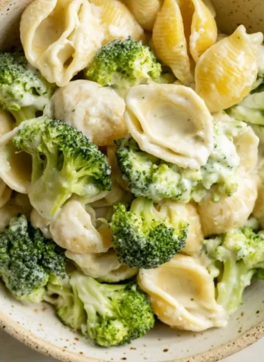 Delicious One Pot Broccoli Pasta dish served with fresh ingredients